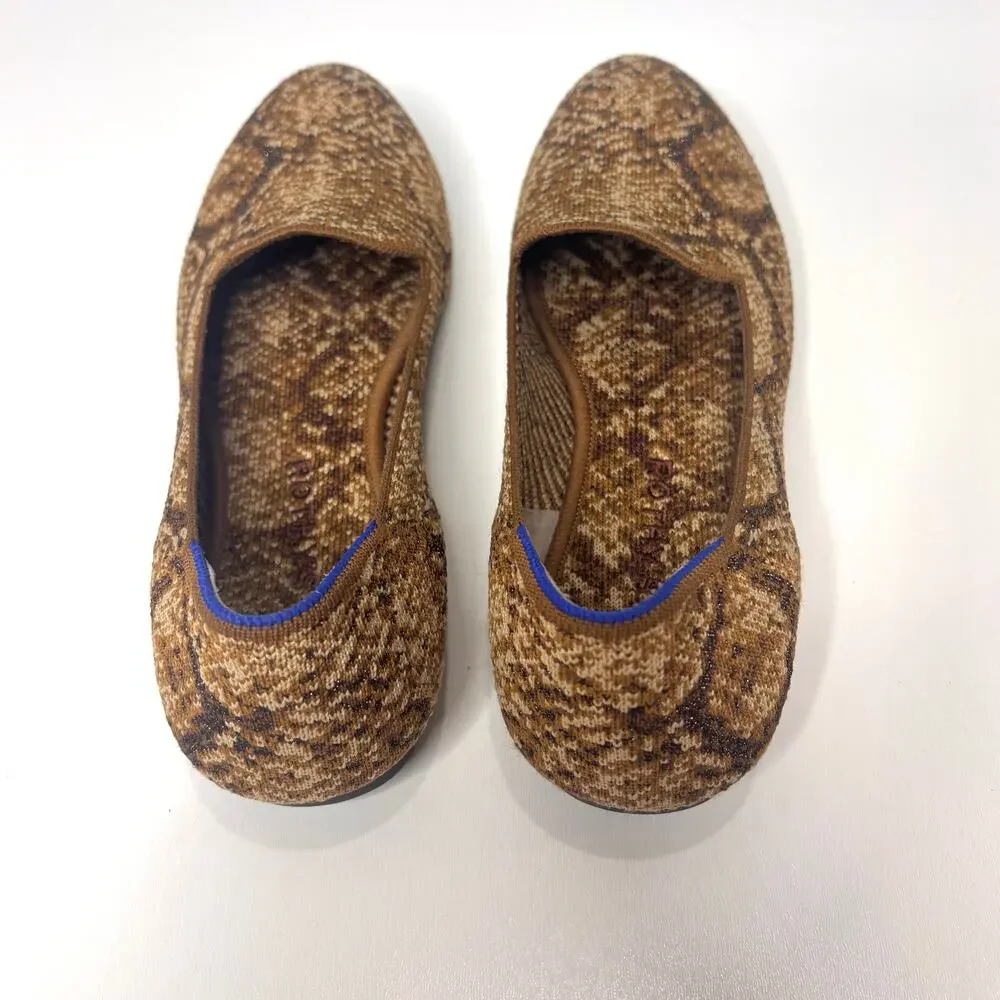 Rothy’s The Loafer Bronze Python Slip On 9